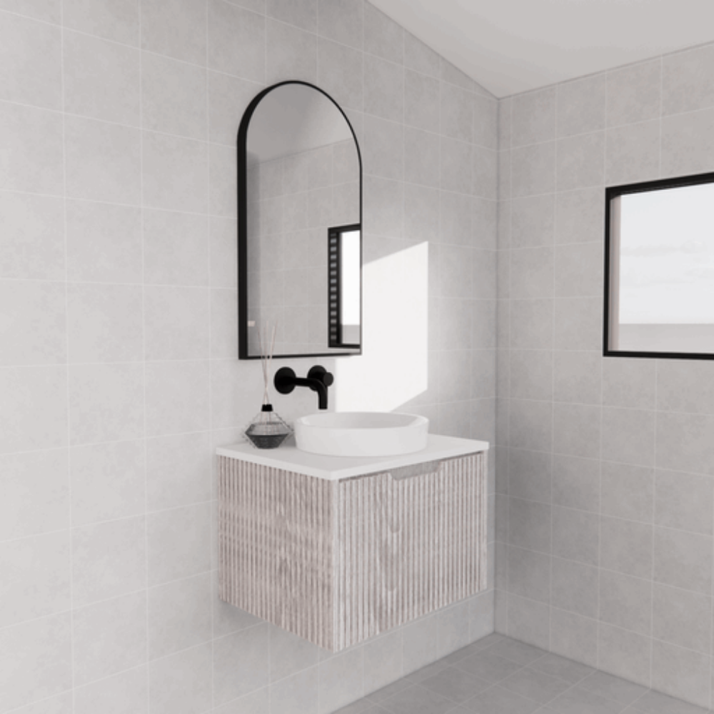 ABS VIENNA Wall Hung Vanity White Oak 600mm