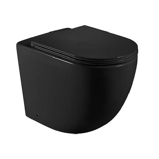 Norton99 Wall Faced Floor Toilet Pan (Matte Black)