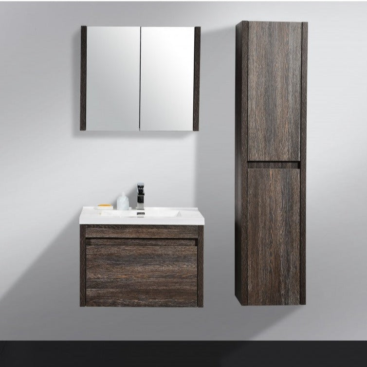 ALEXANDRA Wall Hung Vanity Silver Oak 760mm - Clearance