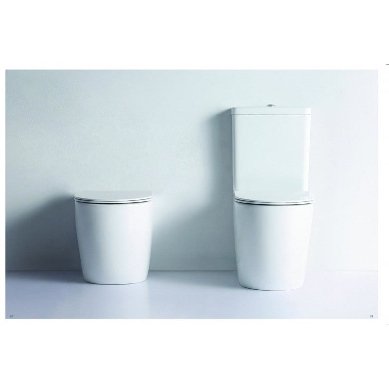 Alexander-R Rimless Nano Glaze Wall Faced Toilet (Gloss White)