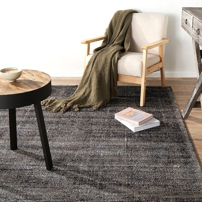 Allure Black Cotton Rayon Rug