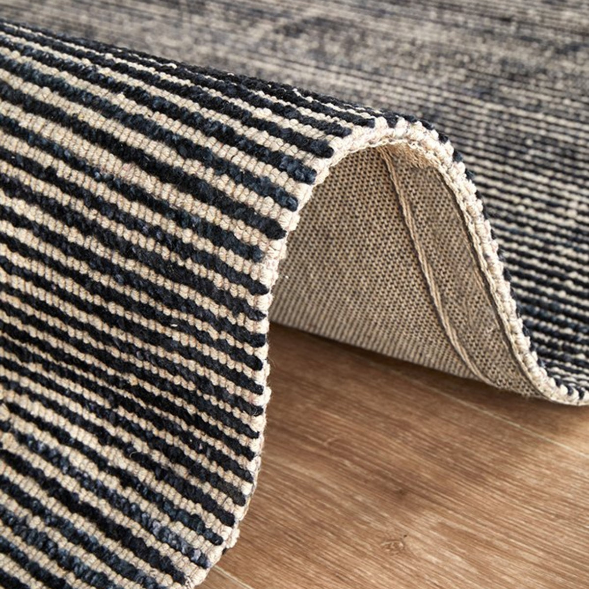 Allure Black Cotton Rayon Rug