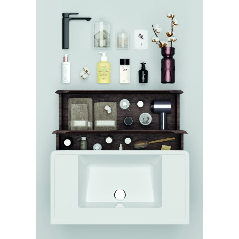 ANCONA Wall Hung Vanity Rose Wood 900mm - Clearance
