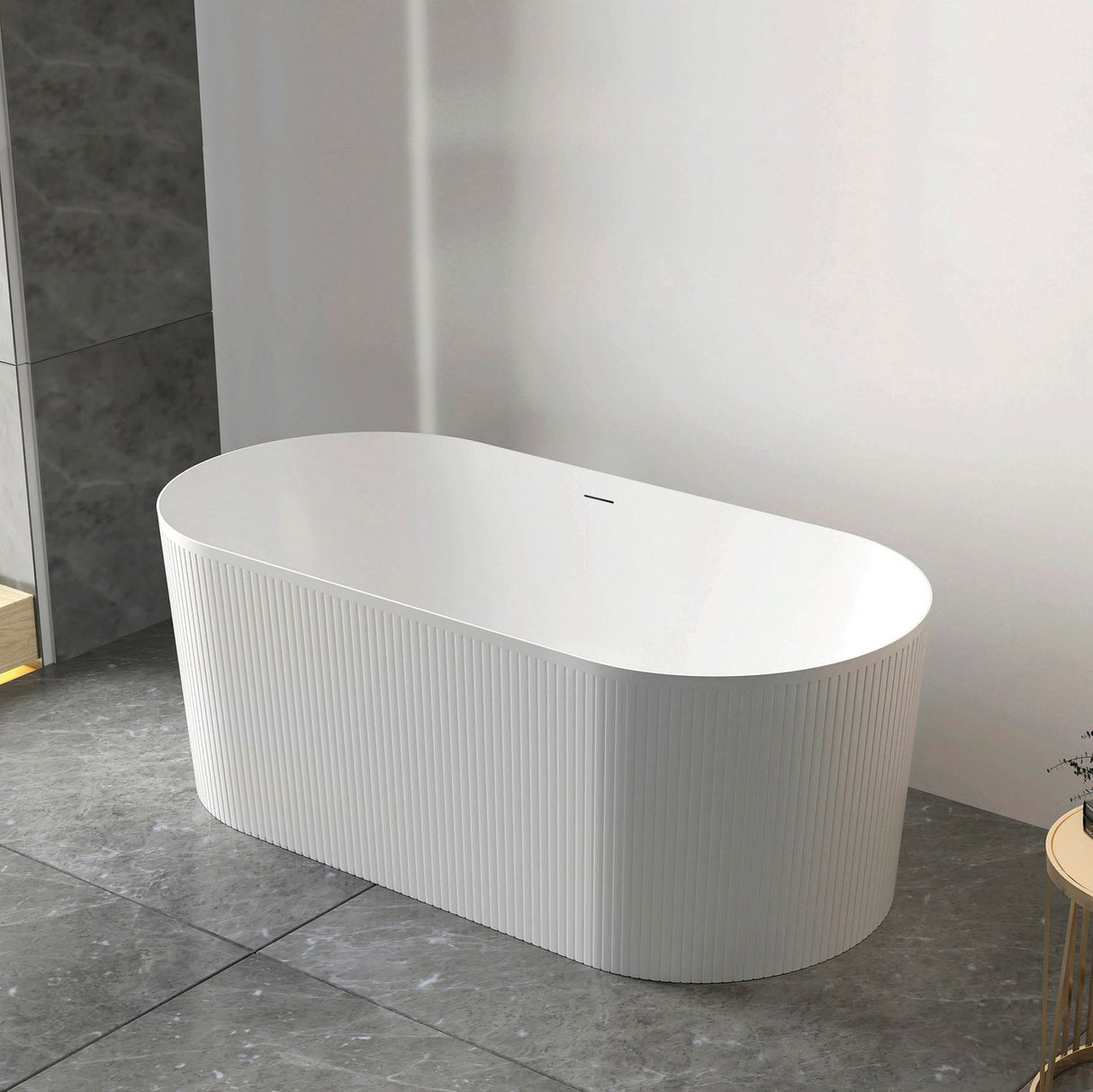 ATTICA NOOSA Freestanding Bathtub With Overflow 1500mm (Gloss White)