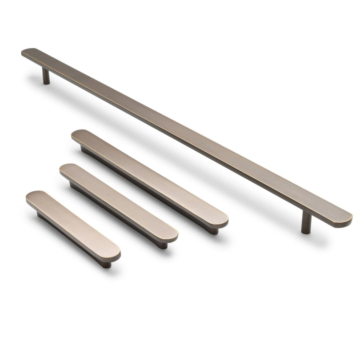 Manovella Aged Brass Oval Profile Cabinet Pull - Imogen