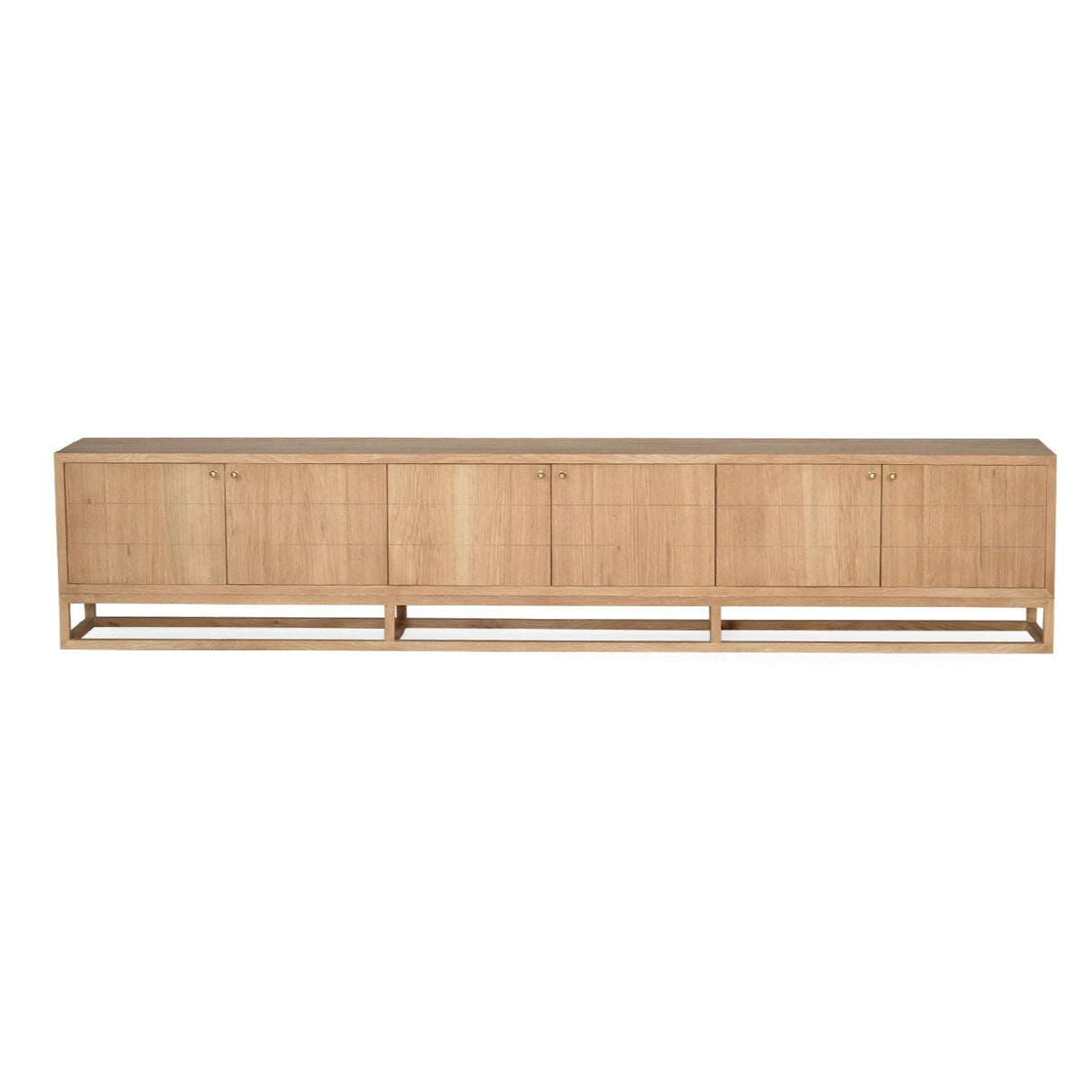 American Oak Livia Entertainment Unit – Six Door 3m