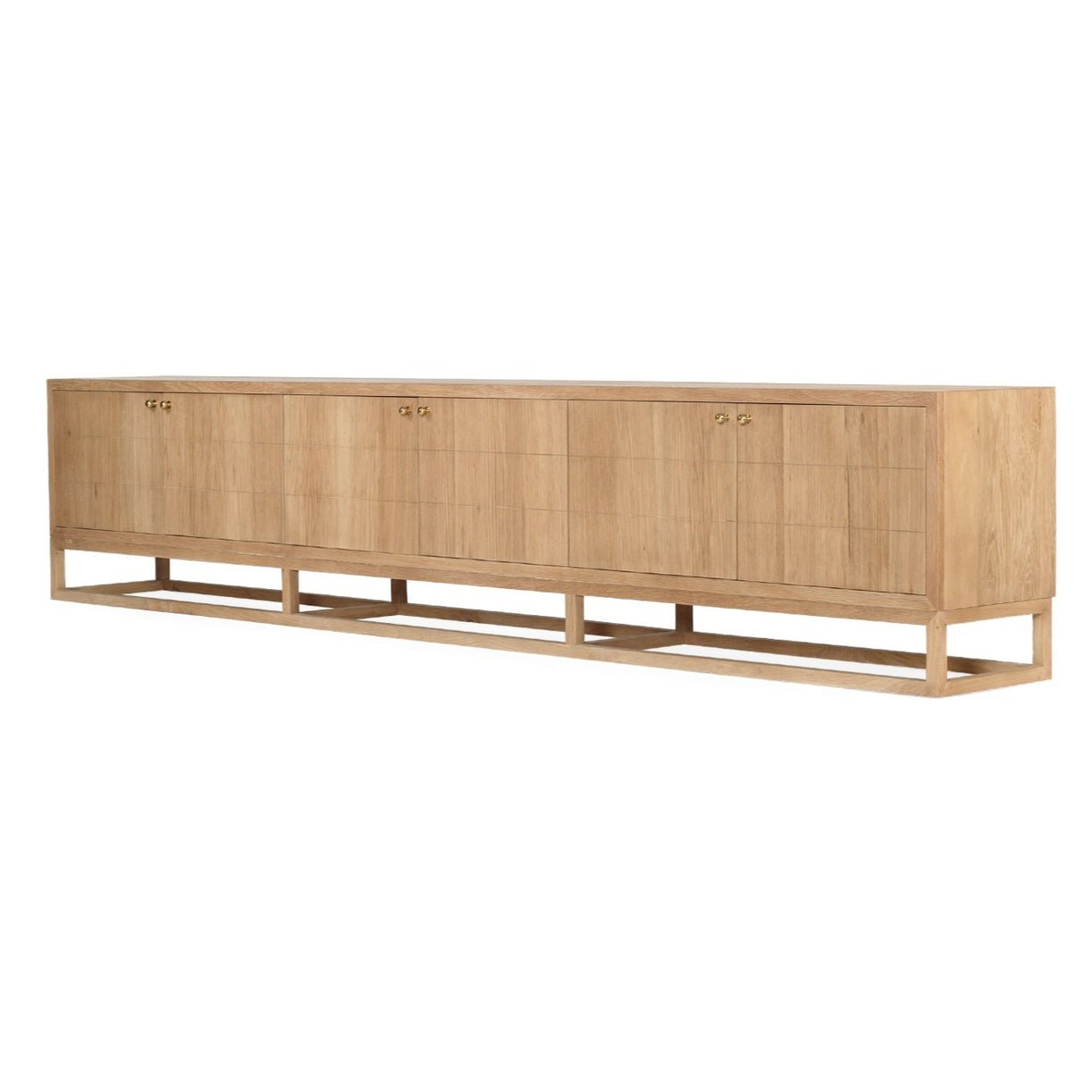 American Oak Livia Entertainment Unit – Six Door 3m