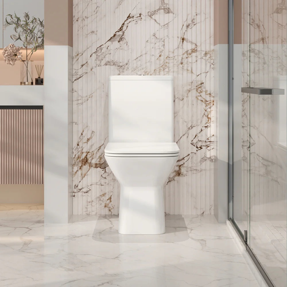 Aria Back-to-Wall Toilet Suite (Gloss White)
