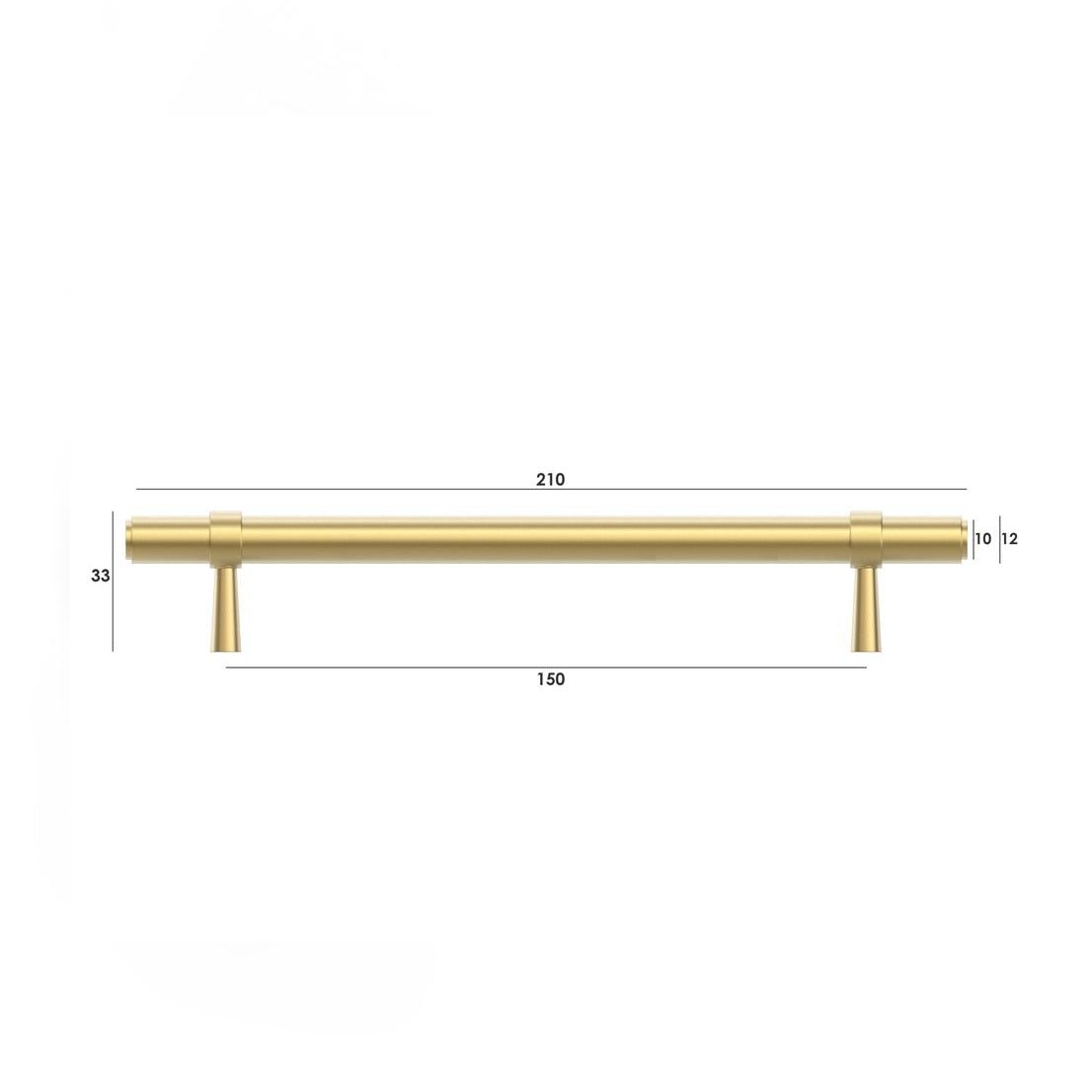 Astor - Brushed Brass Handle (Premium Solid Brass Construction) (All Sizes)