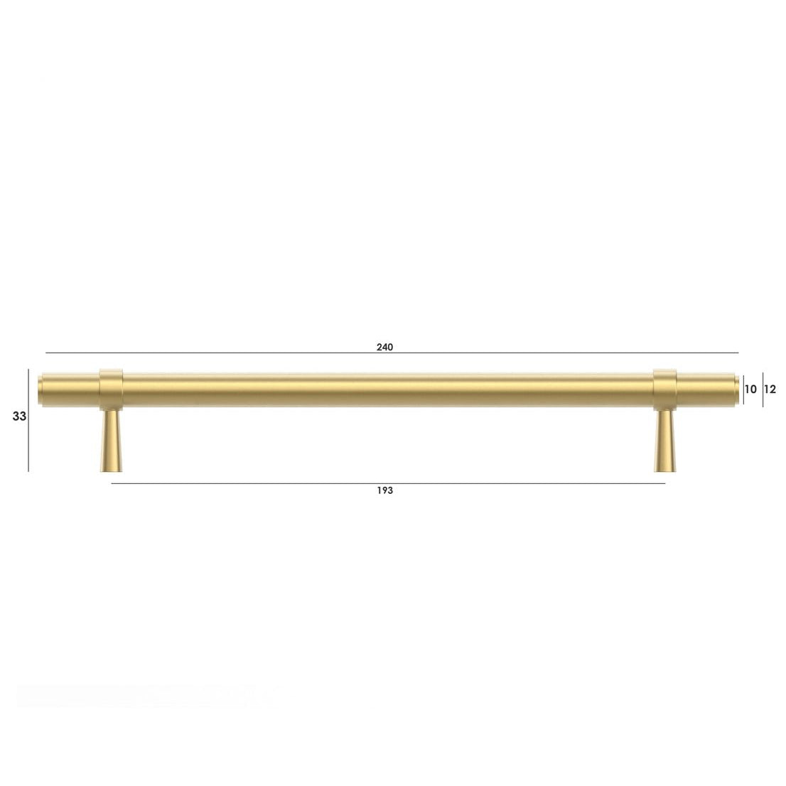 Astor - Brushed Brass Handle (Premium Solid Brass Construction) (All Sizes)