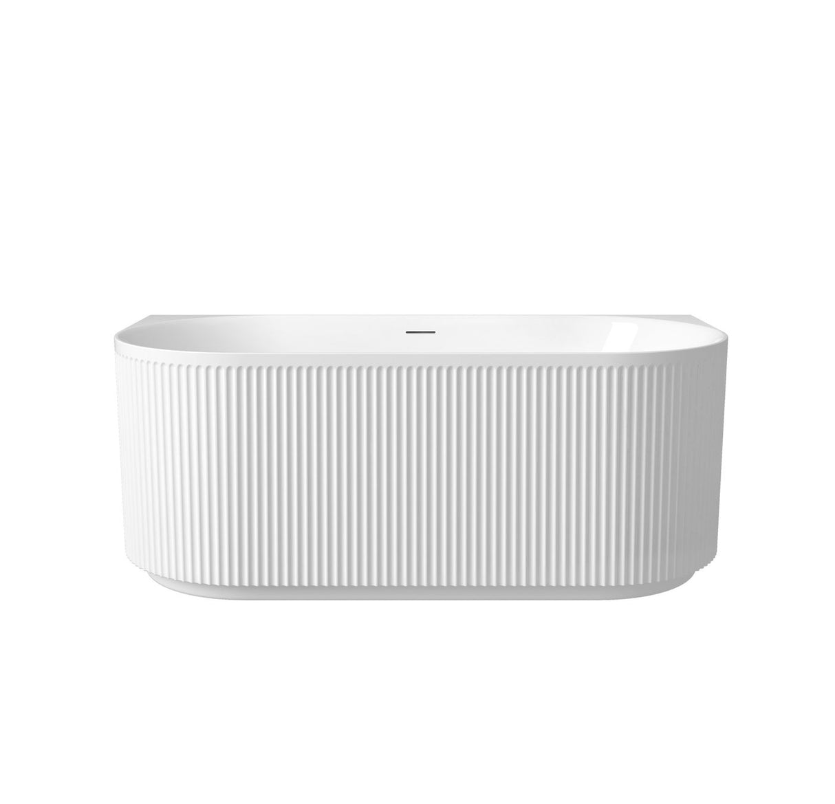 Attica HAVANA BTW Multi-fit Fluted Bathtub With Overflow (1500/1700mm) (Matte White/ Gloss White)