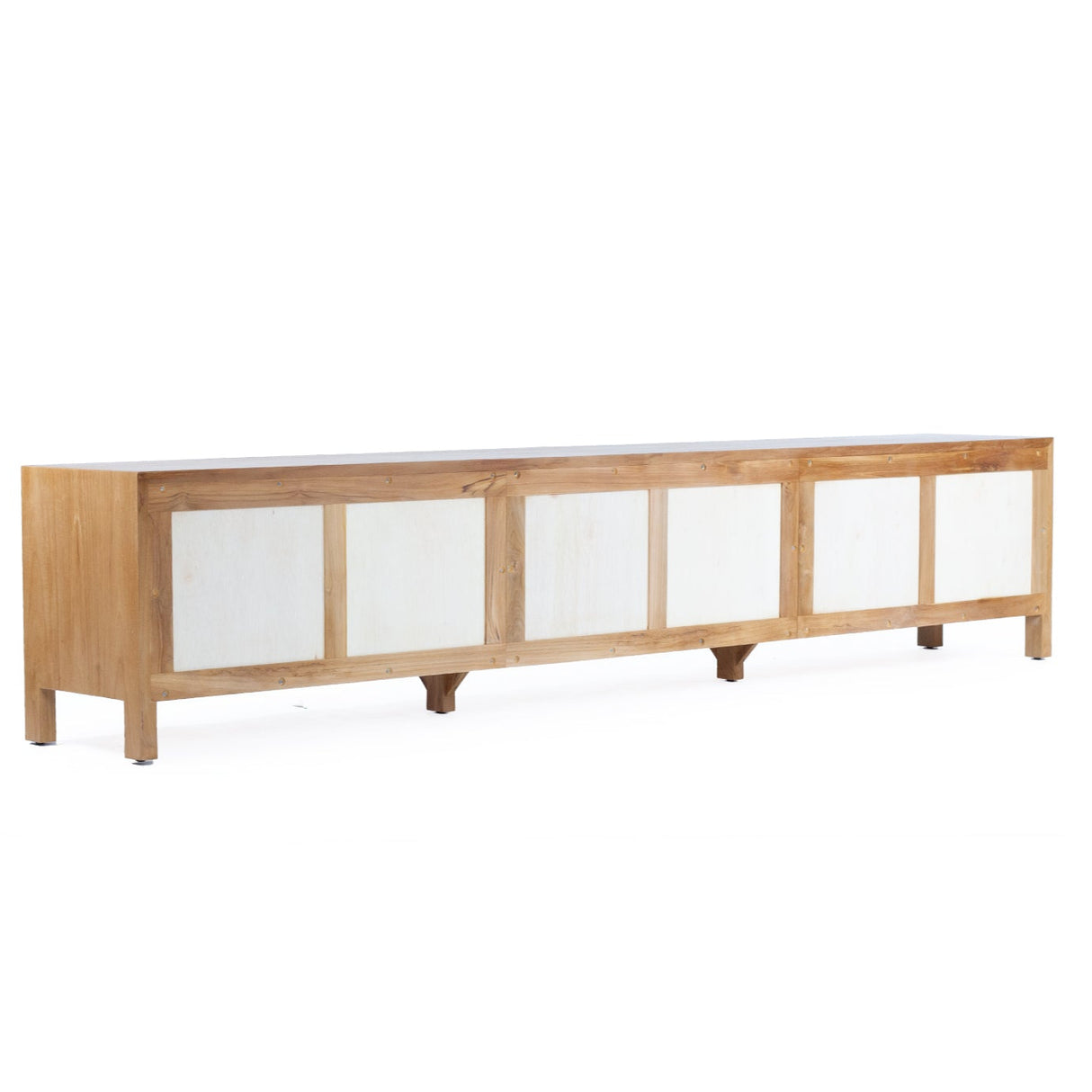 Audrey Solid Teak Wood Entertainment Unit – 3m – Natural