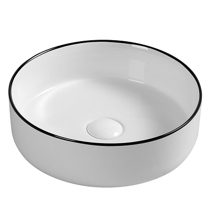 Aulic DOVE Black&White Ceramic Basin (Round: 360x360x120)