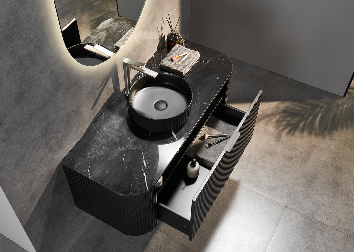 Avalon Wall Hung Vanity 1200mm (Single Bowl/Matte Black)