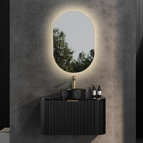 Avalon Wall Hung Vanity 750mm (Matte Black)