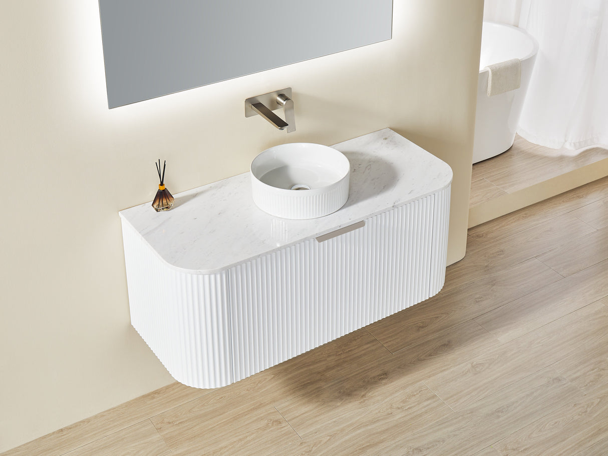 Avalon Wall Hung Vanity (Matte White)