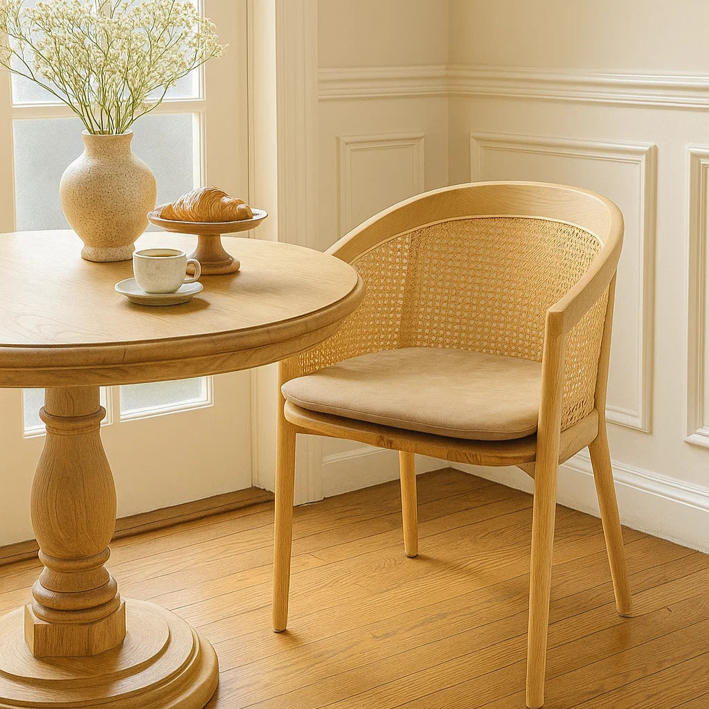 Axle Dining Chair - Seat Cushion - PU Durable - Light Khaki