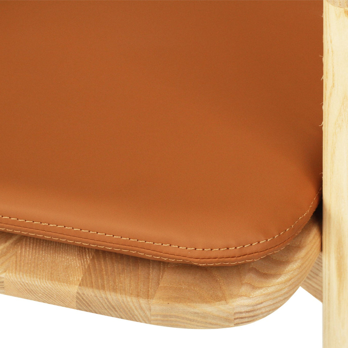 Axle Dining Chair - Seat Cushion - PU Durable - Tan