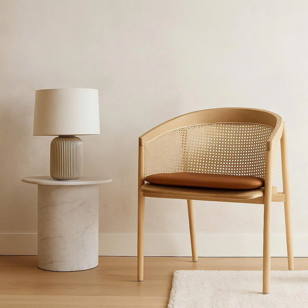 Axle Dining Chair - Seat Cushion - PU Durable - Tan