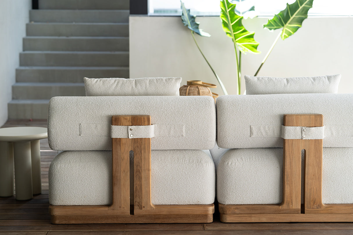 Santiago Grade Teak Outdoor Ottoman/ Corner Sofa