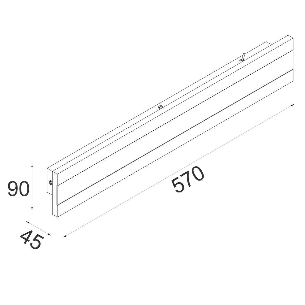 BANDA: LED Tri-CCT Rectangular with Frosted Diffuser Wall Lights IP65