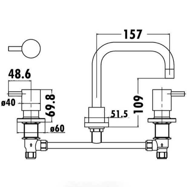 Basin Set 1/4 Turn (Chrome)