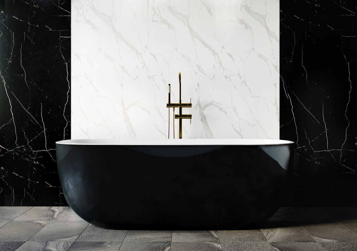 SAPPHIRE BLACK Freestanding Bathtub Overflow 1650mm