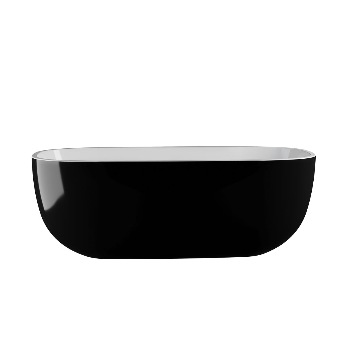 SAPPHIRE BLACK Freestanding Bathtub Overflow 1650mm