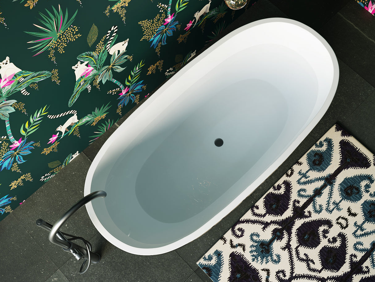 SAPPHIRE BLACK Freestanding Bathtub Overflow 1650mm