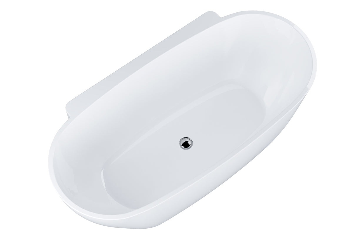 PALERMO Freestanding Bathtub Overflow 1650mm/1750mm