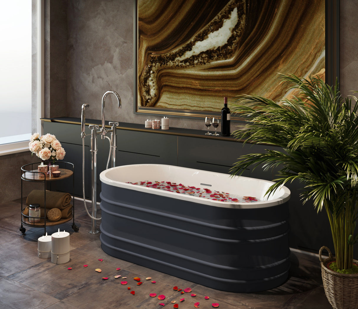 BUCCIANO Freestanding Bathtub Overflow 1675mm