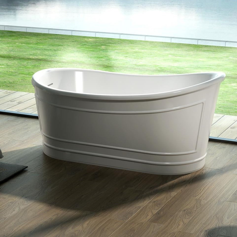 RITZ Freestanding Bathtub with Non-Overflow (Matte White) (1700mm)