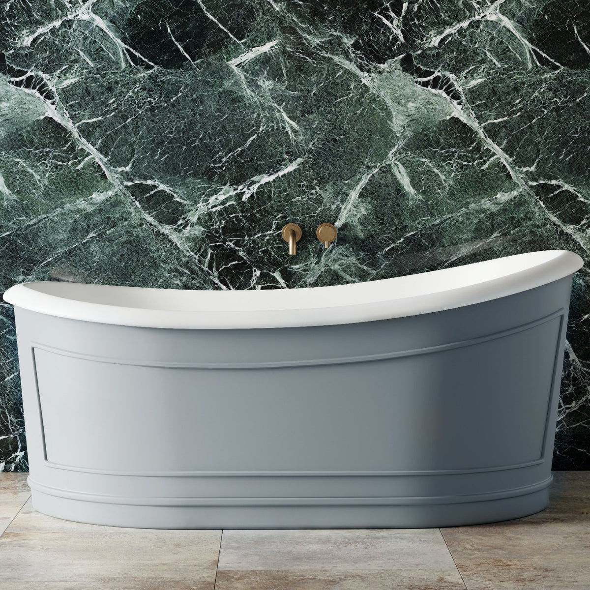 RITZ Freestanding Bathtub with Overflow (Matte Grey) (1700mm)
