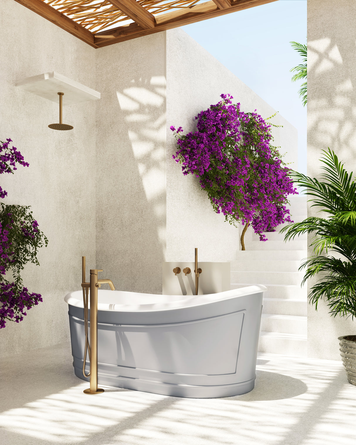 RITZ Freestanding Bathtub with Overflow (Matte Grey) (1700mm)