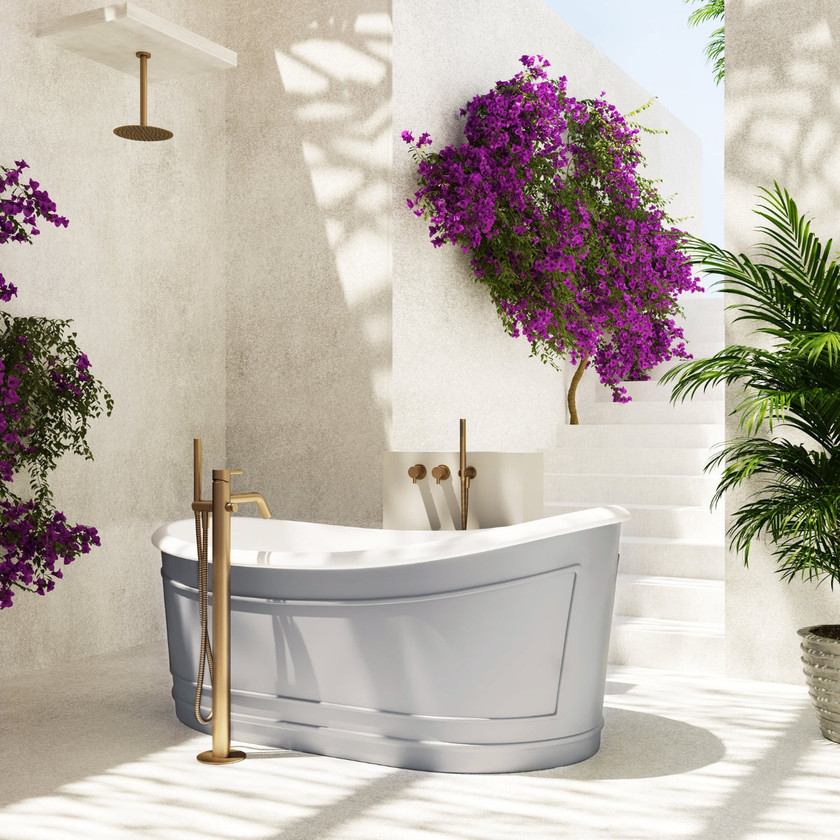 RITZ Freestanding Bathtub with Overflow (Matte Grey) (1700mm)