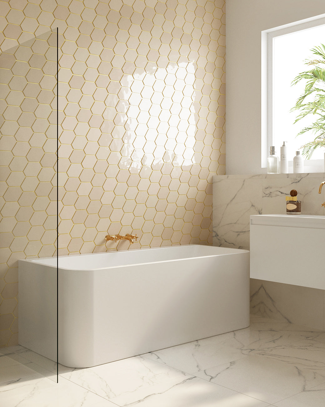 ALTO Back to Wall Bathtub Overflow 1700mm/1500mm