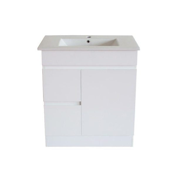 BIANCA Gloss White PVC Floor Standing Vanity Cabinet 750mm