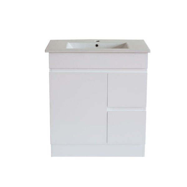 BIANCA Gloss White PVC Floor Standing Vanity Cabinet 750mm