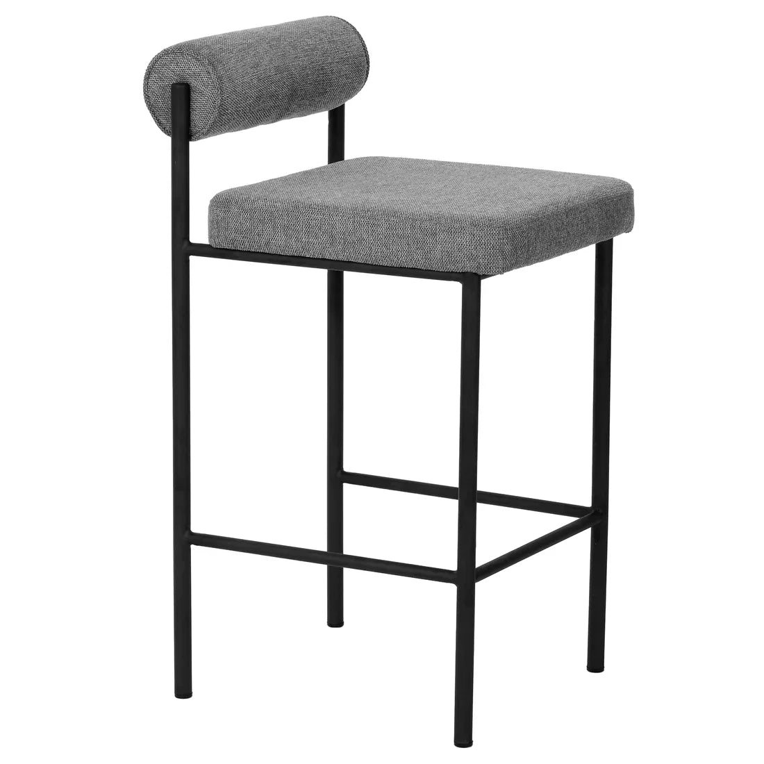Calibre CBS8169-FH 65cm Fabric Bar Stool - Grey (Set of 2)