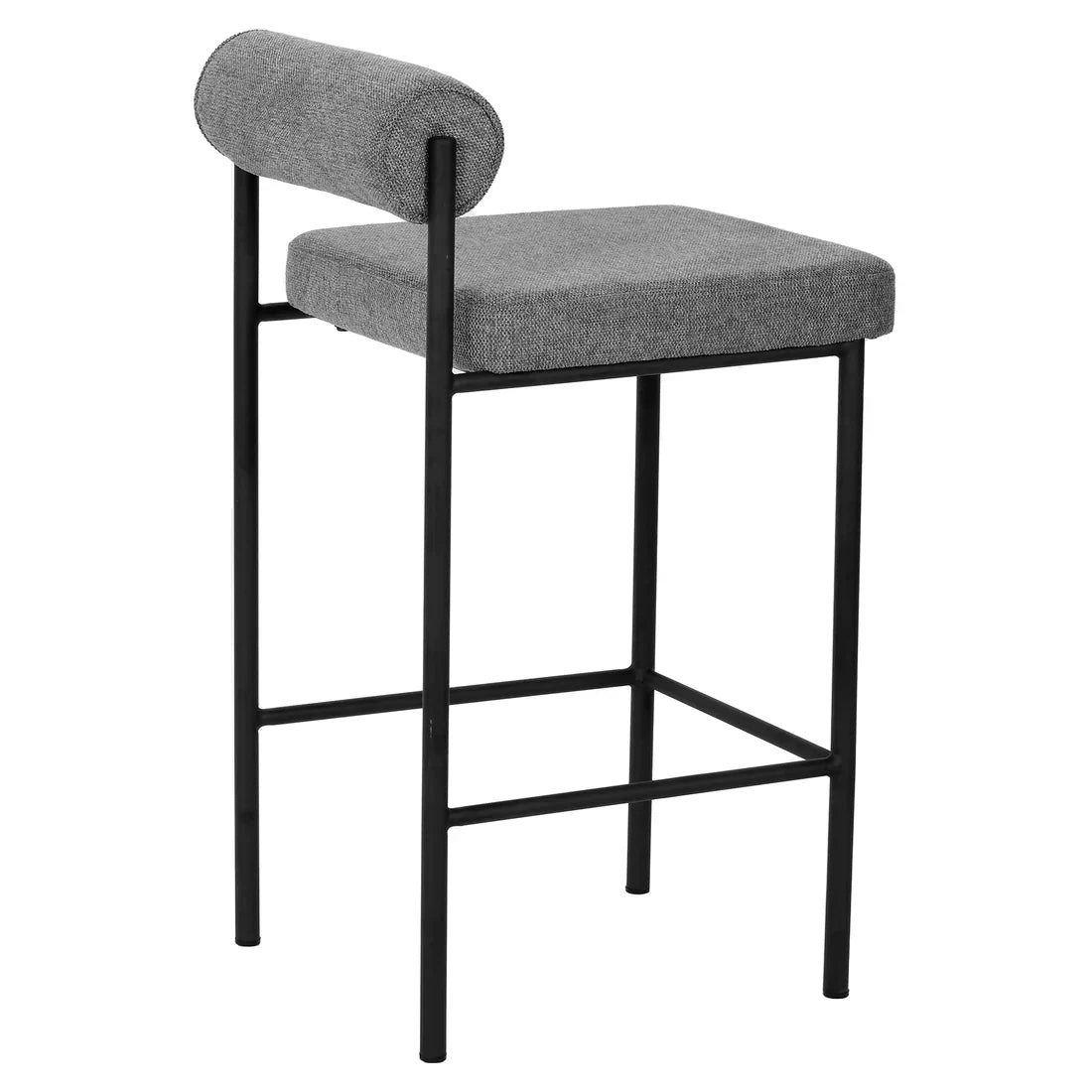 Calibre CBS8169-FH 65cm Fabric Bar Stool - Grey (Set of 2)