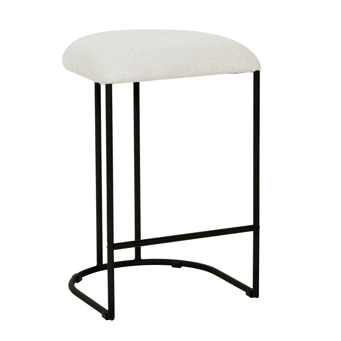 Calibre CBS8174-FH 65cm Bar Stool - Ivory White Boucle (Set of 2)