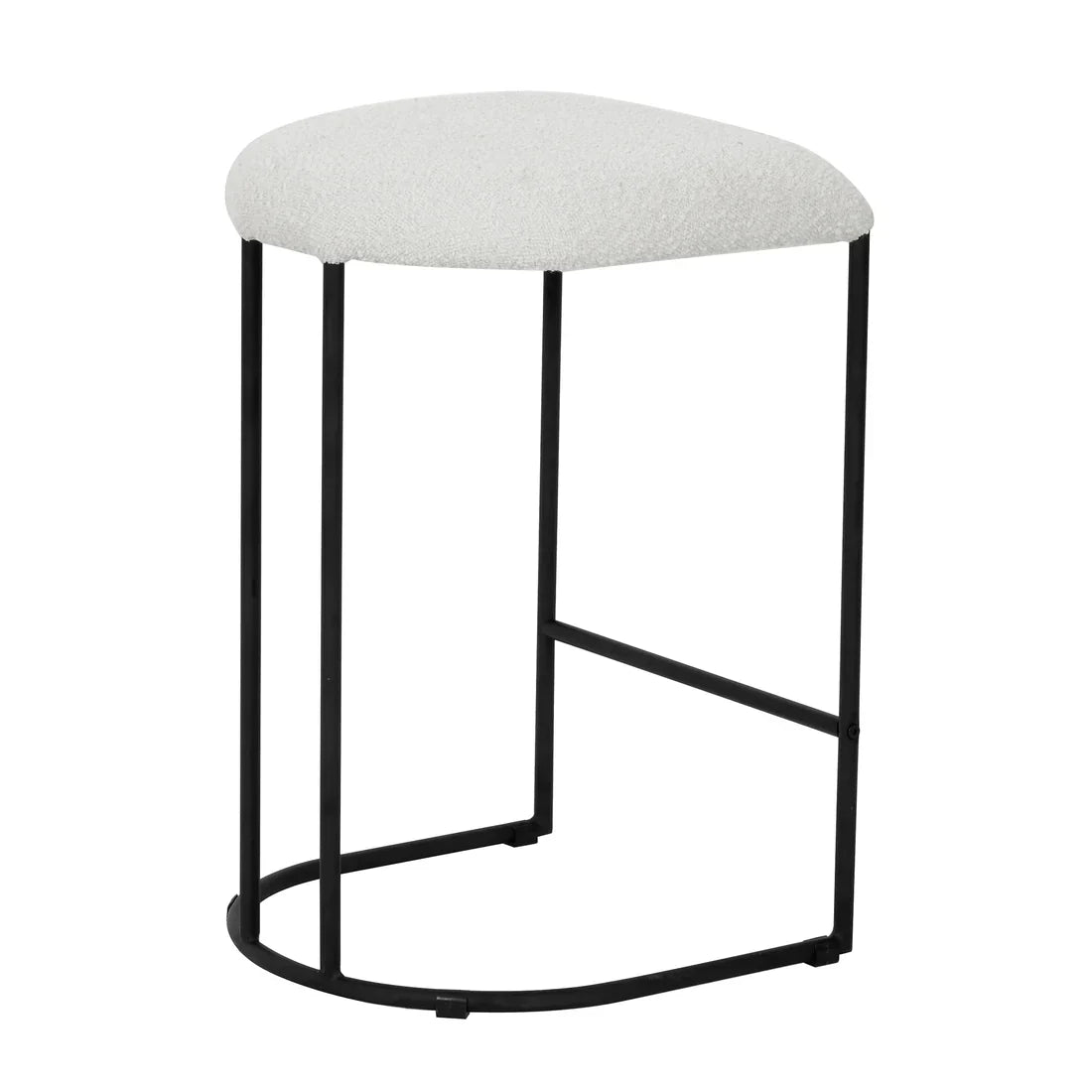 Calibre CBS8174-FH 65cm Bar Stool - Ivory White Boucle (Set of 2)