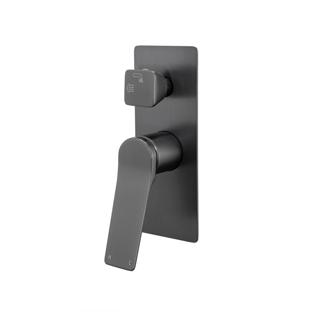 RUSHY Square Wall Mixer With Diverter