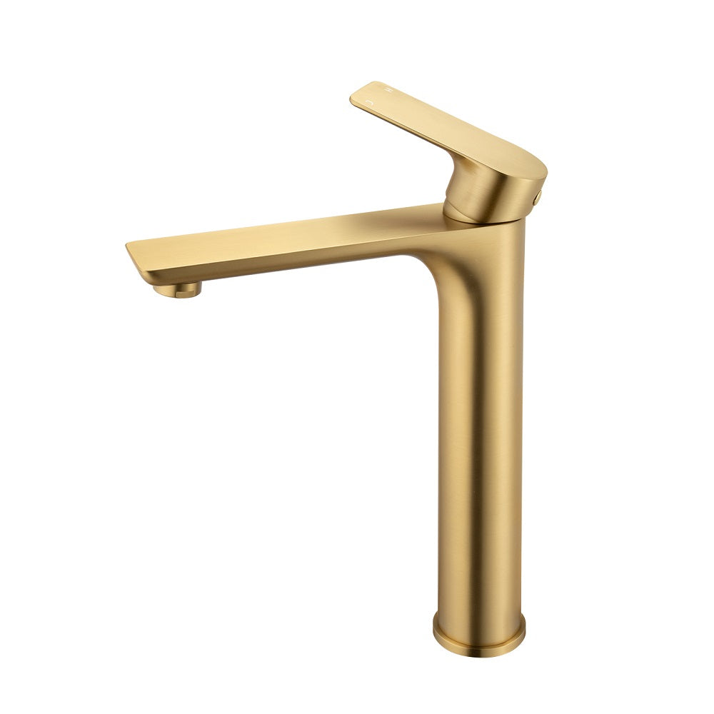 VOG Tall Basin Mixer - Brushed Brass
