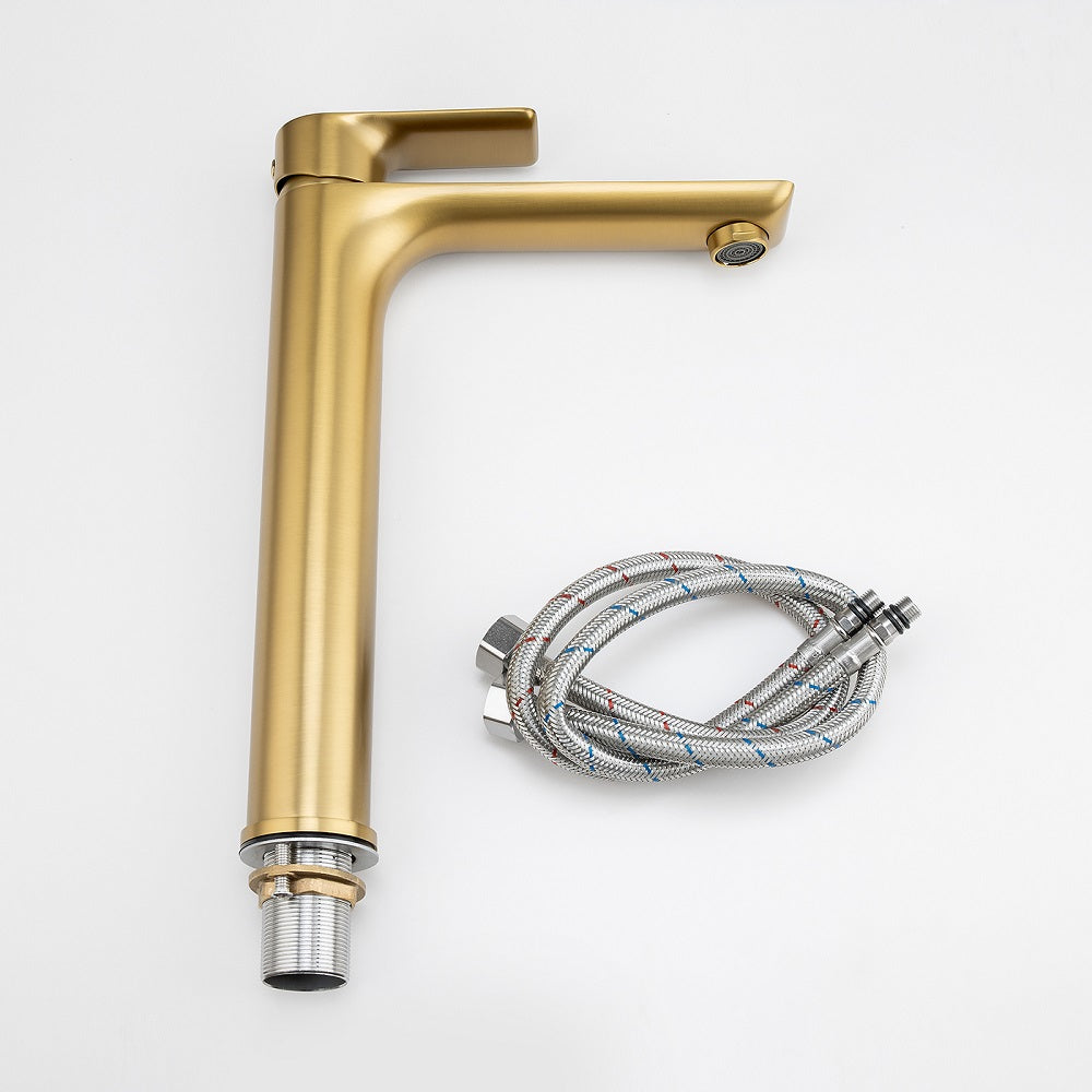 VOG Tall Basin Mixer - Brushed Brass