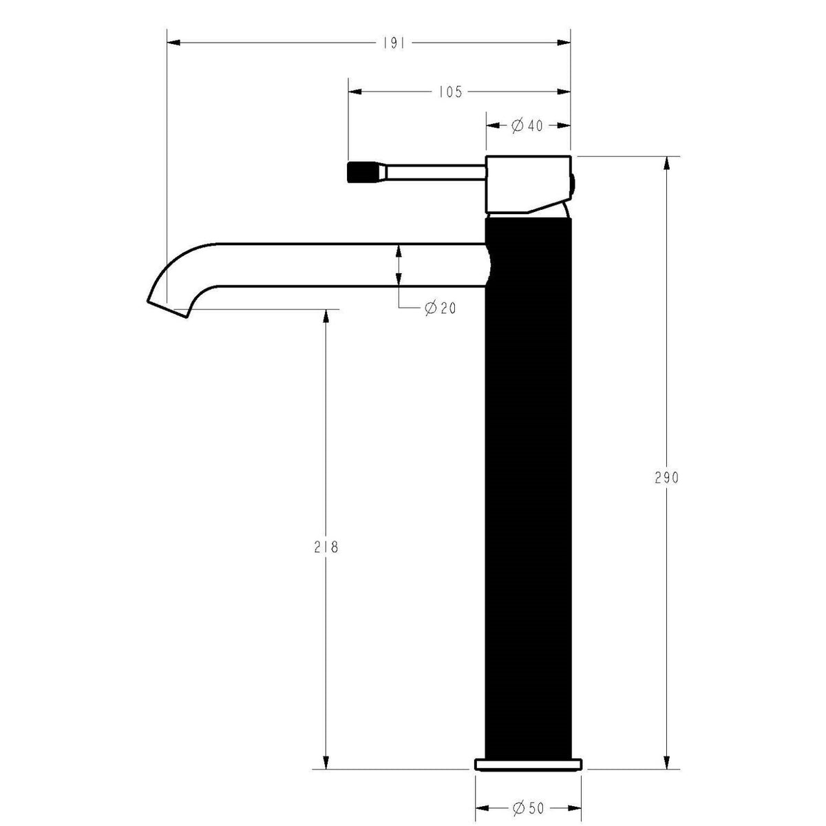 Basin Mixer High Rise