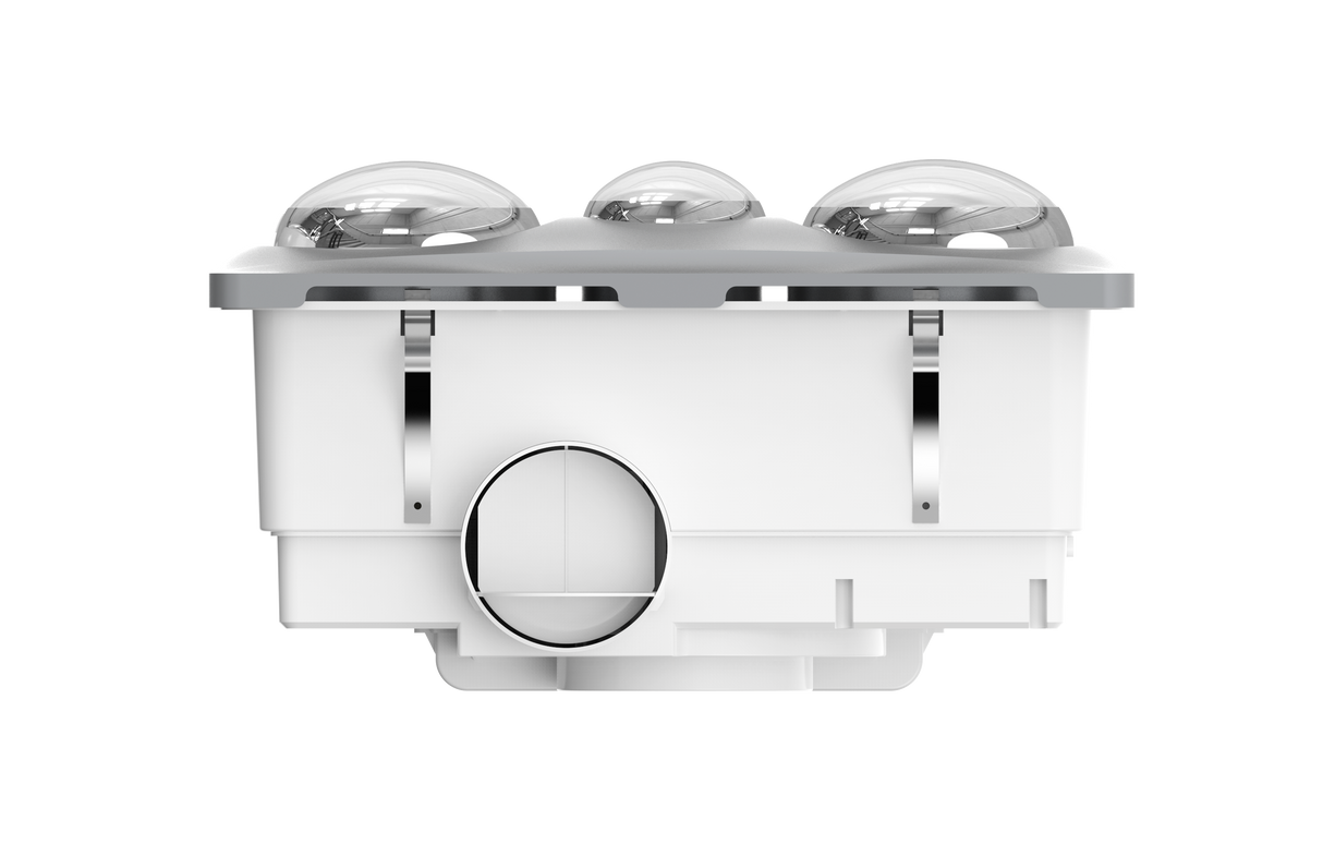 MODURA BathLux2 Silver Exhaust Fan With 8w Led Light