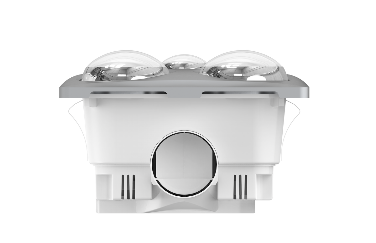 MODURA BathLux4 Silver Exhaust Fan With Led Light 8w
