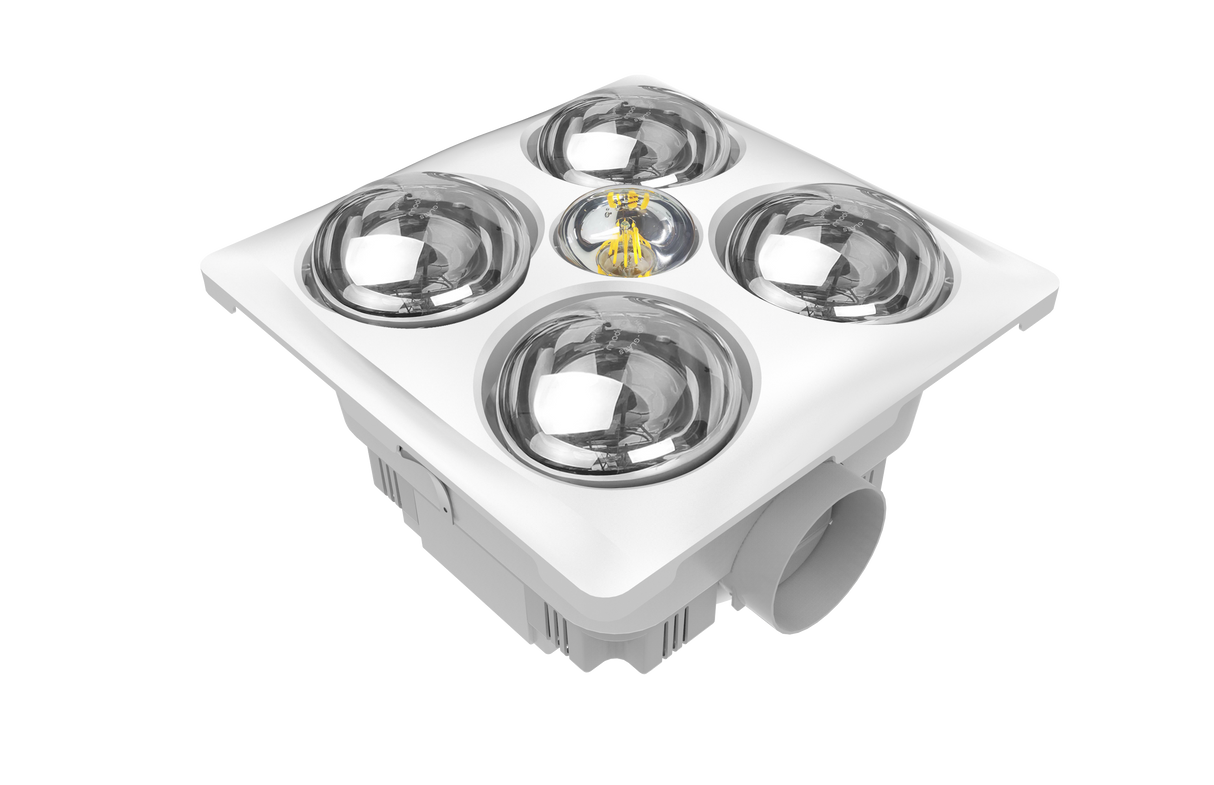 MODURA BathLux4 White Exhaust Fan With Led Light 8w