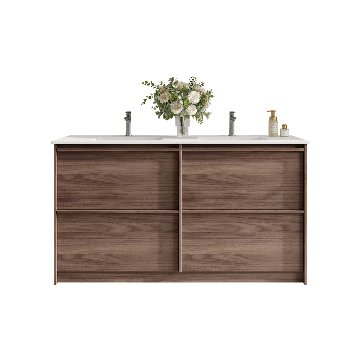 Bella Floor Standing Vanity - Notaio Walnut